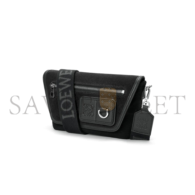 LOEWE MINI FLEX MESSENGER IN CANVAS AND SUEDE CFLXPKPX01 (19*14*5cm)